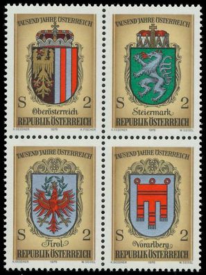 Österreich 1976 Nr 1522 30 VBb postfrisch Viererblock X255AF6