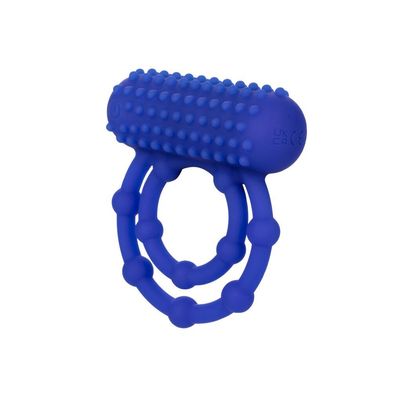 Ring Maximus mit 10 Perlen, Blau