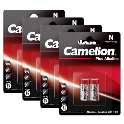 4x 2er Blister Camelion LR1 MN9100 Lady N PLUS Alkaline Batterien