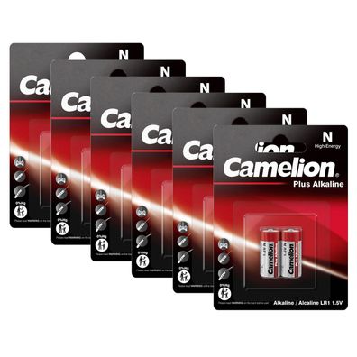 6x 2er Blister Camelion LR1 MN9100 Lady N PLUS Alkaline Batterien