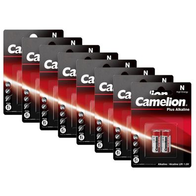 8x 2er Blister Camelion LR1 MN9100 Lady N PLUS Alkaline Batterien