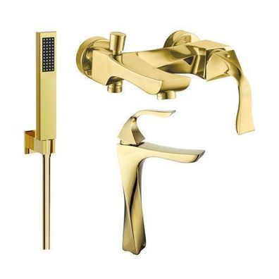Mexen Estrella R02 Badewannenset, Gold - 72313R02-50