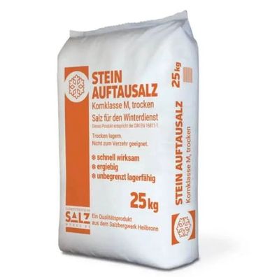 Südsalz Steinauftausalz Streusalz Kornklasse M 25 kg