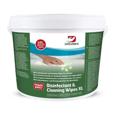Dreumex Disinfectant & Cleaning Wipes XL Reinigungs- & Desinfektionstücher 100 Tücher