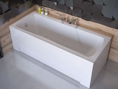 Badewanne Rechteck Acryl OPTIMA 160x70 Weiß | Ablauf & Füße GRATIS !