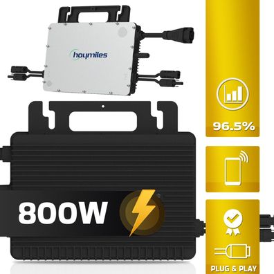 Hoymiles HMS-800-2T 800 Watt Mikro-Wechselrichter für Balkonkraftwerk 2 MPPT