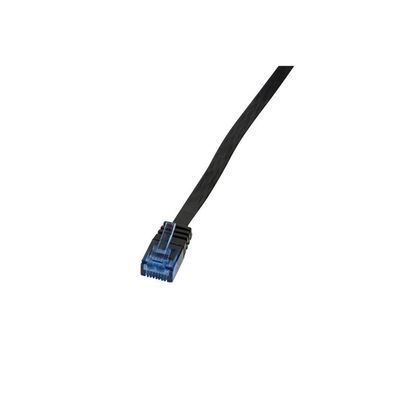 LogiLink Flachpatchkabel RJ45 U/UTP Cat6 10.00m schwarz