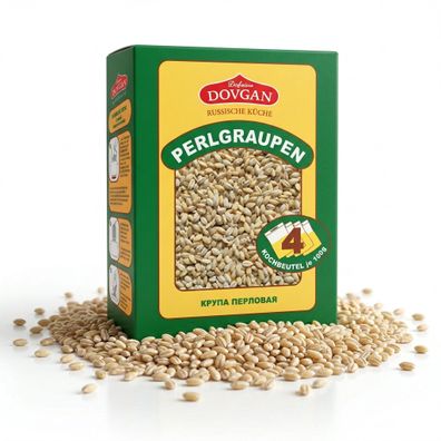 Dovgan Perlgraupen in Kochbeutel - portioniert - 4x100g pro Packung - 400g