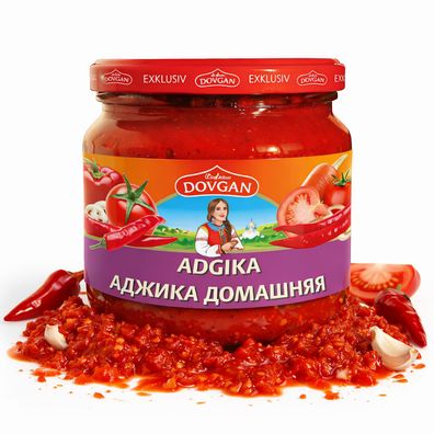 DOVGAN "Adgika" Tomaten-Paprika-Sauce scharf 12x380 ml - 4560ml