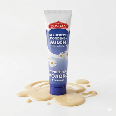 DOVGAN Gezuckerte Kondensmilch in Tube (3x150g) - 450g