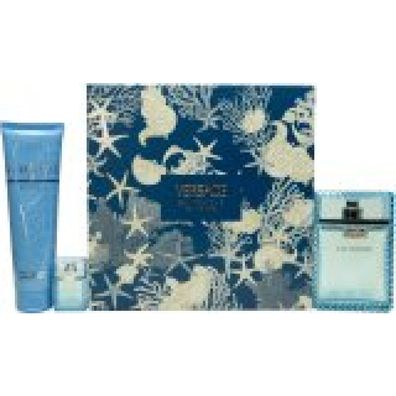 Versace Man Eau Fraiche Gift Set 100ml EDT + 5ml EDT + 150ml Shower Gel