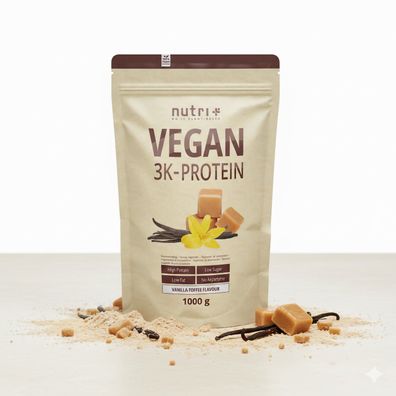 Nutri+ Veganes 3K Eiweißpulver 1000g