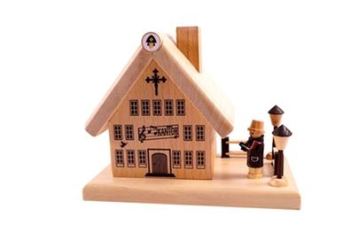 Räucherhaus Kantorei HxBxT 10,5x13x7,5cm NEU Räuchermann Rauchmann Räucherfigur