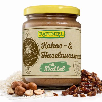 Rapunzel Bio Kokos Haselnussmus mit Dattel - 250g