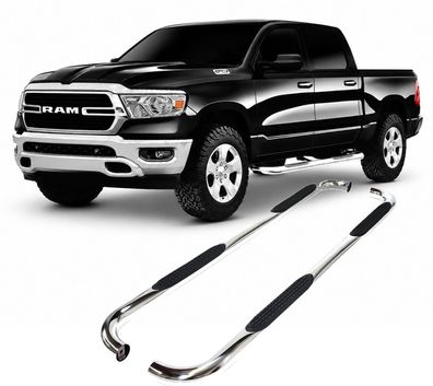 3" Einstiegsrohre poliert RAM 1500 Crew Cab (Gen.5)