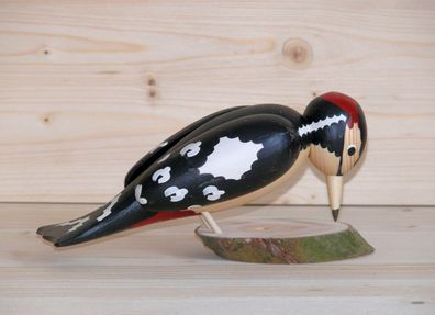 Ganzjahresdekoration Holzvogel Buntspecht Höhe 18cm NEU Reifenspielzeug