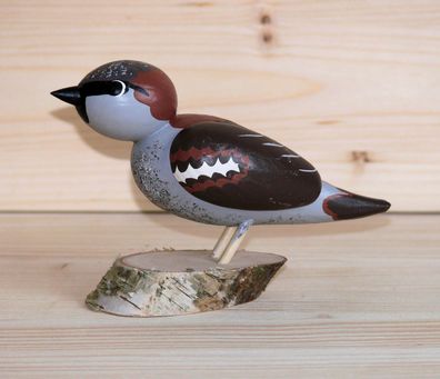Ganzjahresdekoration Holzvogel Spatz Höhe 10cm NEU Figuren Schnitzen Holz Wald