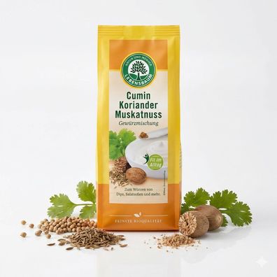 Lebensbaum Bio Gewürzmischung Cumin-Koriander-Muskatnuss - 45.0g