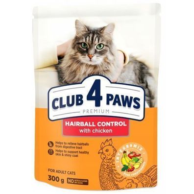 CLUB 4 PAWS KATZE 300 g Hairball Control mit Huhn