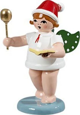 Holzfigur Bäckerengel mit Löffel Kochbuch ohne Krone Höhe 6cm NEU Holzengel Instr