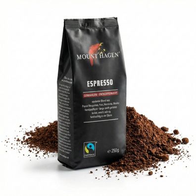Mount Hagen Bio Espresso, gemahlen, entkoffeiniert 250g - 250.0g