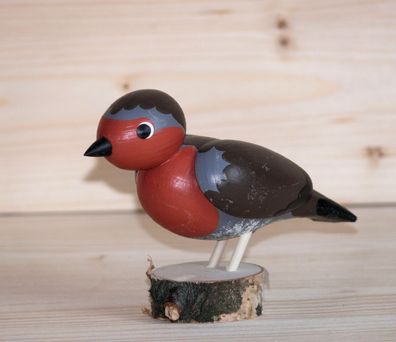 Ganzjahresdekoration Holzvogel natur Höhe 10cm NEU Figuren Schnitzen Holz Wald
