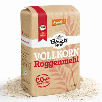 Bauckhof Bio Roggenmehl Vollkorn Demeter 1kg