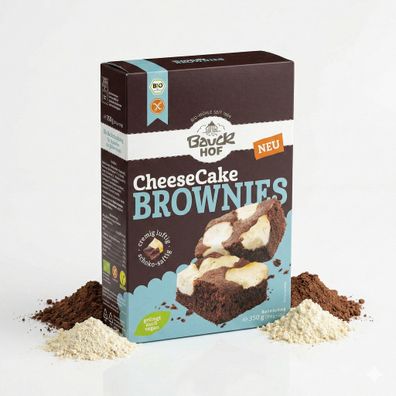 Bauckhof Bio Cheesecake-Brownies Backmischung glutenfrei - 350.0g