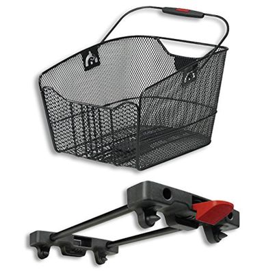 Hinterradkorb KLICKfix City-Max f. Rackt 23x22,5x36cm engmaschig schwarz