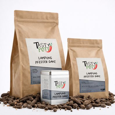 Tasty Pott Lampung Pfeffer ganz - Stangenpfeffer - im Beutel