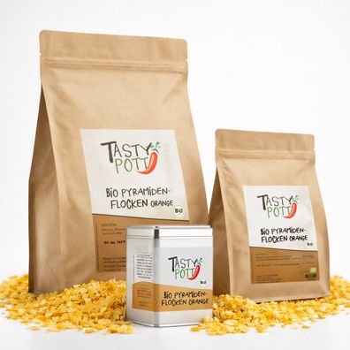 Tasty Pott Bio Pyramidenflocken - Orange - im Beutel