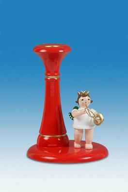 Kerzenhalter Engel mit Krone am Himmelstor rot Höhe 6cm NEU Kerze Kerzenlicht Tee
