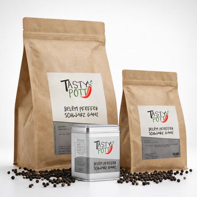 Tasty Pott Belem Pfeffer schwarz ganz - im Beutel