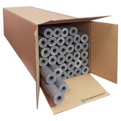 Scorprotect® PE Rohrisolierung geschlitzt 1 m ganzer Karton Farbe grau
