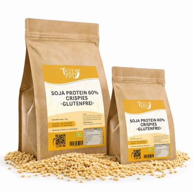 Tasty Pott Protein Soja Crispies mit 60% Eiweiß - im Beutel