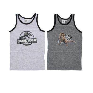 Jurassic World Unterhemd Shirt 2er Pack 100% Baumwolle Unterwäsche für