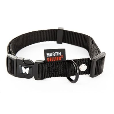Martin Sellier Collar For Dog Nylon Black Adjustable 25 Mmx45-65 Cm