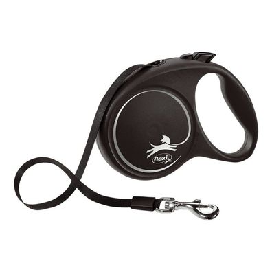 Hundeleine Flexi BLACK DESIGN 5 m Größe S Silver