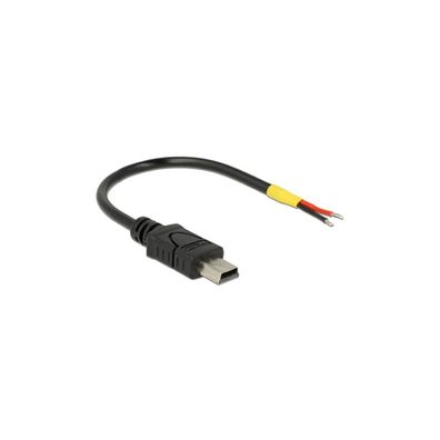 DELOCK USB Kabel, Mini-B -> 2x offene Kabelenden Strom