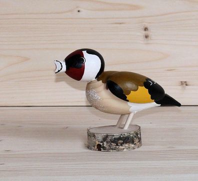 Ganzjahresdekoration Holzvogel Buchfink Höhe 10cm NEU Reif