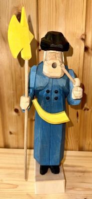 Räucherfigur Nachtwächter geschnitzt Höhe 25cm NEU Rauchen Rauc
