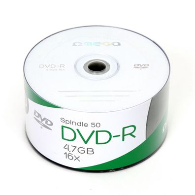 Omega DVD-R 4,7 GB 16x Spindel 50 Stück Rohlinge