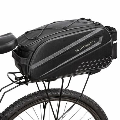 Wozinsky Fahrrad Gepäckträgertasche 14 l mit erweiterbaren Seitentaschen