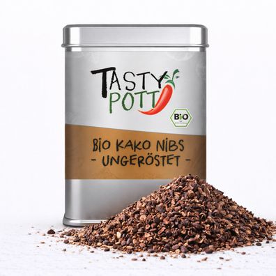 Tasty Pott Bio Kakao Nibs ungeröstet - 75g Dose