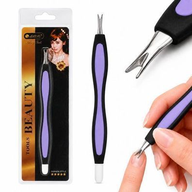 Nagelhautmesser V Profil Manikür Pedikür Lila