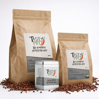 Tasty Pott Bio Kampot Pfeffer rot - im Beutel