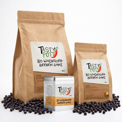 Tasty Pott Bio Wacholderbeeren ganz - im Beutel