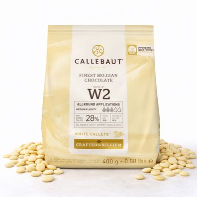 Callebaut W2 Kuvertüre Callets weiße Schokolade