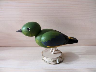 Ganzjahresdekoration Holzvogel Grünfink Höhe 10cm NEU Figuren Schnitzen Holz