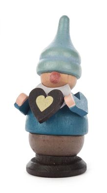 Miniaturfigur Zwerg mit Herz BxHxT 3x5,5x2cm NEU Miniaturfigur Figuren Seiffen